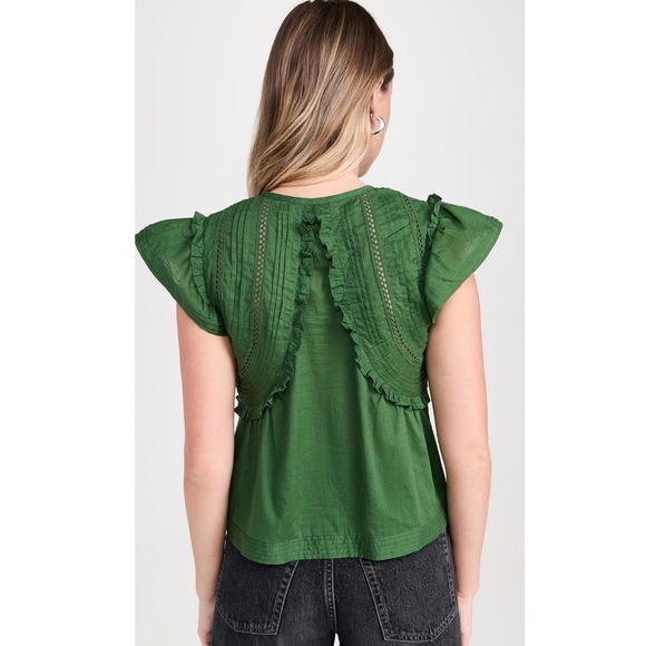 NWT Sea NY Renata Flutter Sleeve Top L - Picture 3 of 9